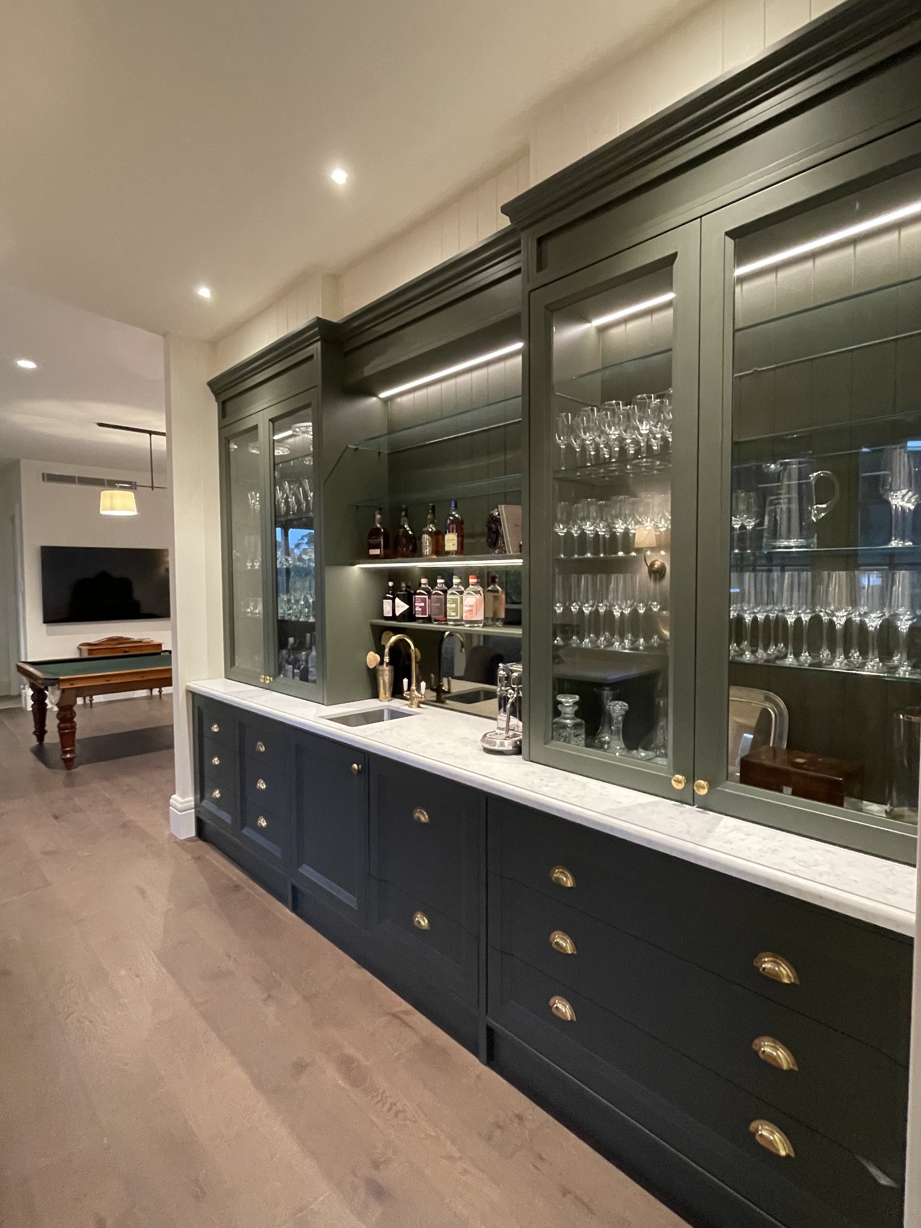 Custom wine bar and cellar joinery